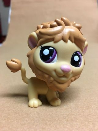 Littlest Pet Shop Rare Golden Lion With Purple Eyes 2008