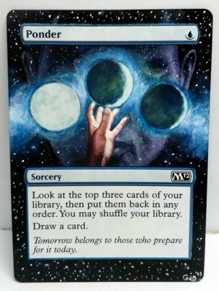 Magic MTG Altered Art Ponder x4 M10 HAND PAINTED Extended art 4 different colors 6