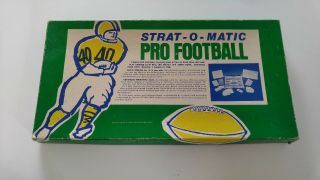 Strat O Matic Football 1968 On Box - 1977 Cards With 4 Teams - Complete