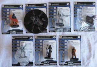 Star Wars Miniatures Bounty Hunters (wotc) Booster Contents 