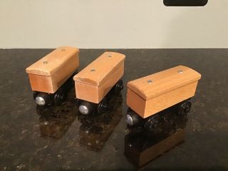 3 Wooden Unpainted Cargo Car/ Train,  Paint And Play For Thomas & Friends Wooden
