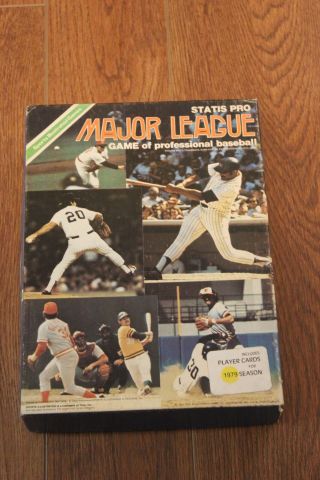 Sports Illustrated Statis Pro Major League Baseball Game 1979 Avalon Hill Full
