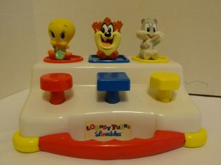 Vtg Tyco Looney Tunes Luvables Pop - Ups Toy With Baby Tweety,  Taz & Bugs 1995