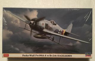 Fw190a - 8 W/ Bv246 Hagelkorn - Hasegawa 1/48 Scale Aircraft Kit - Sealed/nib