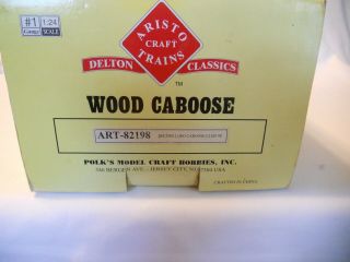 Aristo Craft wood caboose ART - 82198 G scale 2