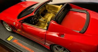 Hot Wheels Elite 1/18 Ferrari Superamerica Convertible Red J2921 Mattel