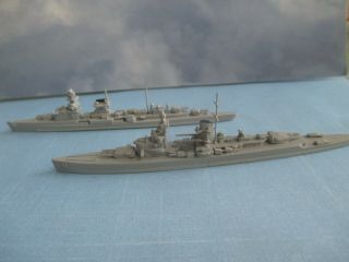 Waterline Ships Lead Model 1/1200 - 1/1250 Two German Warships