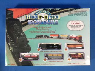 Bachmann N Scale Iron Duke Steam Locomotive & Tender Ez Track Train Set 24005