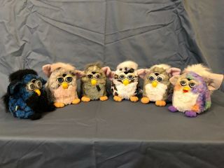 6 Tiger Electronics Furbies - 4 With Tag