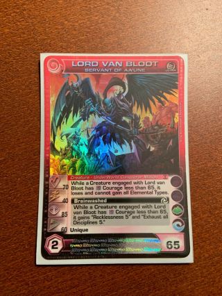 Chaotic Card Ultra Rare Lord Van Bloot Servant Of Aa’une