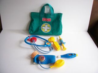 Fisher Price Doctor Medical Bag Kit With (6) Instruments Including Band Aid