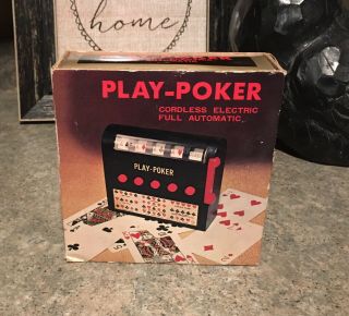 Vintage Waco 1970 Play - Poker Cordless Electric Full Automatic Game &