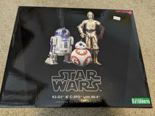 Star Wars R2 - D2 & C - 3po With Bb - 8 Kotobukiya Artfx Figure