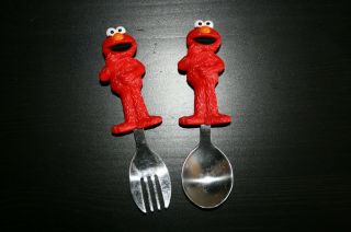Elmo Sesame Street Collectible Cutlery Fork Spoon Collectibles 2005 Elmo Stuff