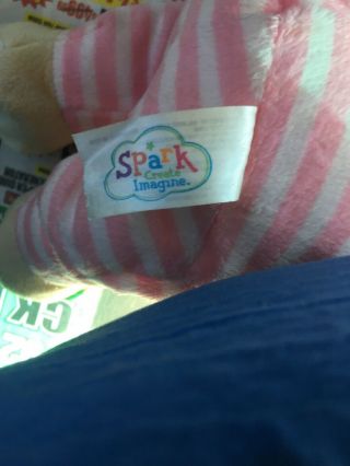 Spark Create Imagine Now I Lay Me Down Praying Bear Plush Pink Sleeping Blanket 2