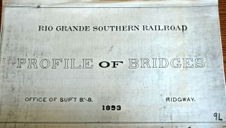 Rgs Rio Grande Southern Rr " Profile Of Bridges " 70 Pages On3 On30 Hon3 Sn3