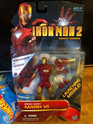 Marvel Universe Iron Man 2 Mark Vi Power - Up Glow Misb 08