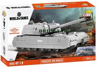 Panzer Viii Maus - Cobi 3024 - Very Large 890 Brick Heavy Tank Model Set
