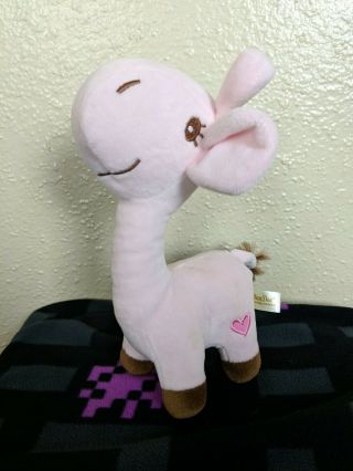 Dan Dee Baby Pink Giraffe Heart Plush Stuffed Soft Toy Lovey Animal 8 "