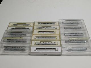 Z Scale - Marklin Mini - Club - Set Of (16) Amtrak Passenger Train Car Bodies