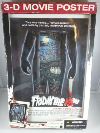 3 - D Movie Poster: Friday The 13th: Mcfarlane Toys Collectible.