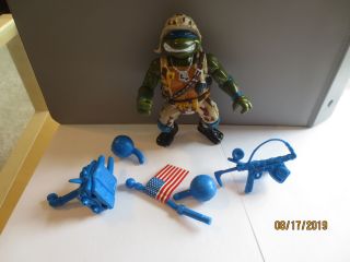 1991 Playmates Military Teenage Mutant Ninja Turtles Lieutenant Leo Complete
