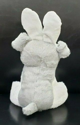 Dan Dee Plush Gray White Dog Easter Bunny Rabbit Ears Green Stuffed Animal 8.  5 