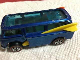 Hot Wheels Redline Blue Beach Bomb 1969 With Surfboards