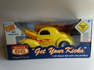 Route 66 1941 Willys Gasser Hot Rod Coupe 1:24 Scale Diecast Model Car
