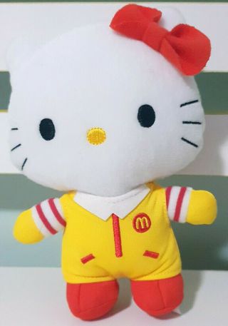 Hello Kitty Plush Toy In A Ronald Mcdonald Outfit Mcdonalds Overseas 16cm Tall