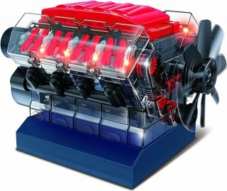 Playz V8 Combustion Engine Model Building Kit Stem Toy For Kids & Adults Diy