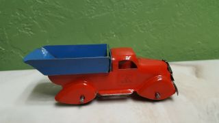 Marx O Scale Prewar Tin Toy Train Accessory Dump Truck Old