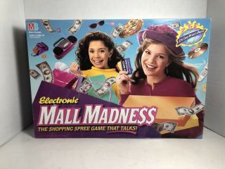 Vintage 1996 Electronic Mall Madness Shopping Spree Board Game Complete