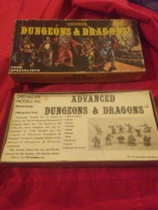 Advanced Dungeons & Dragons Specialists 2006 Grenadier Figure Set D&d Tsr Vtg