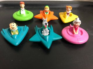 1989 Wendy’s The Jetsons Space Cars Complete Set Of 6 Kids Meal Toys Gliders