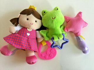 Teether - Rattle For Baby:princess,  Frog,  Magic Wand,  Heart,  Star: Interactive Fun
