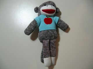 9 " Plush Sock Monkey Doll,  Made By Dan Dee,