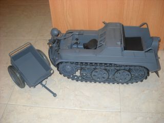 Did 1/6 12 " Wwii German Kettenkrad With Trailer - Made Of Metal