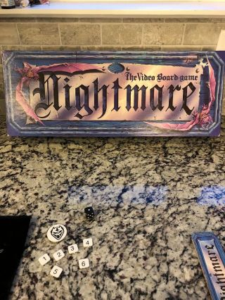 Nightmare The Video Board Game 1991 Vhs Vintage Stock Horror Game