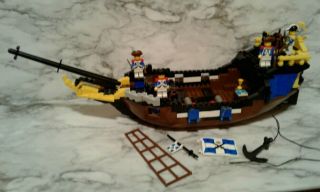 Vintage Lego 6274 Carribean Clipper Pirate Ship Boat W/ Mini Figs