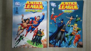 2011 General Mills Promo Dc Justice League 1 & 4 Mini Comic Include Superman