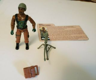 Hasbro 1984 Gi Joe Roadblock Heavy Machine Gunner Complete With Card