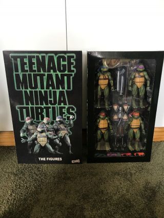 Neca Teenage Mutant Ninja Turtles 2018 Sdcc Exclusive 1990 Movie Figure Box Set