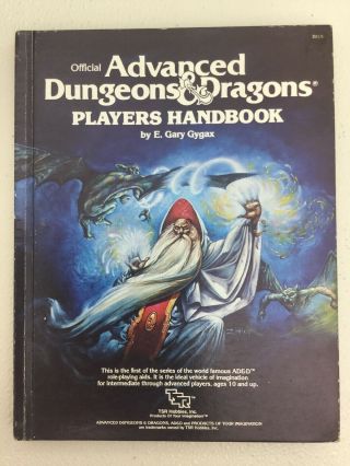 Ad&d Players Handbook 1st Edition - Tsr Alternate Jeff Easley Cover