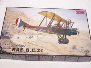 1/48 Roden Raf B.  E.  2c British 2 Seat Ww1 Bi Plane Plastic Scale Model Kit