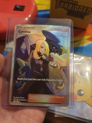 Pokemon Hidden Fates Cynthia Sv82/sv94 Full Art Trainer Pack Fresh
