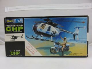 Hasegawa Hughes 500d Chp Helicopter & Police Bike 1/48 Scale Model Kit Unbuilt