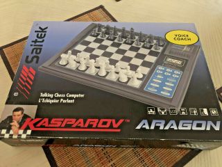 Saitek Kasparov Aragon Talking Electronic Chess Game Computer K14v Voice Coach