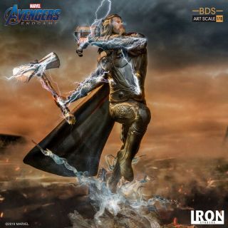 Iron Studios 1:10 Thor Statue Stormbreaker & Hammer The Avengers End Game Figure
