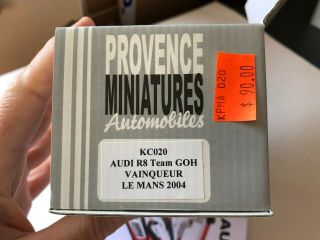 1/43 Scale Model Provence Miniatures Kc020 Audi R8 Team Goh Vainqueur Lemans 04